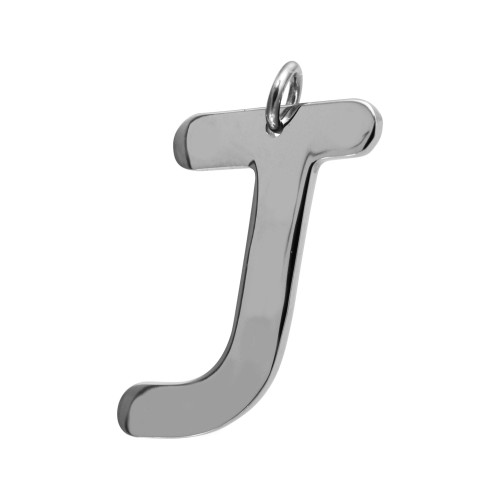 Pingente de Aço Letra J