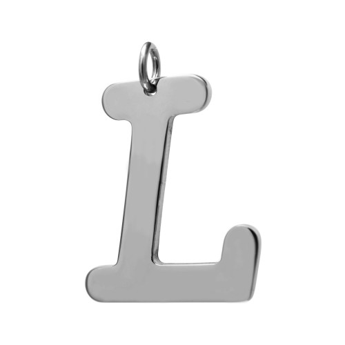 Pingente de Aço Letra L