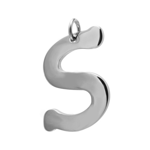 Pingente de Aço Letra S