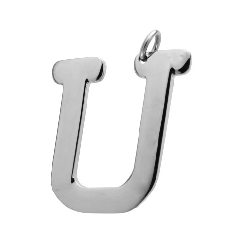 Pingente de Aço Letra U
