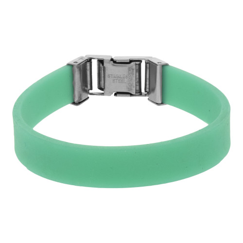Pulseira de Aço New Style Basic Caucciu Verde 10mm 21cm