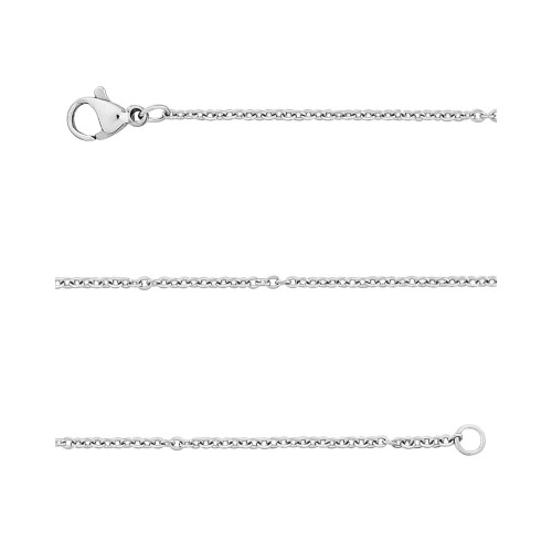 Corrente de Aço Cartier Elos Ovais 1.85mm 45cm