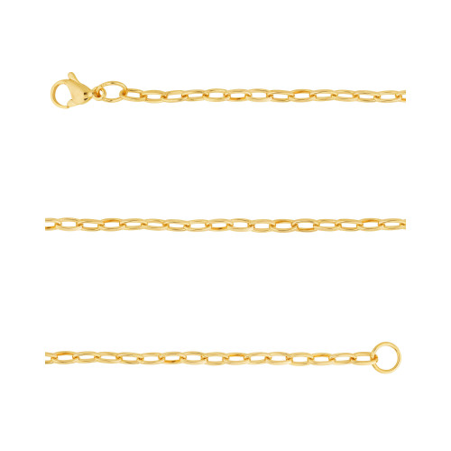 Corrente Aço Cartier 2.60mm 50cm Gold IPG