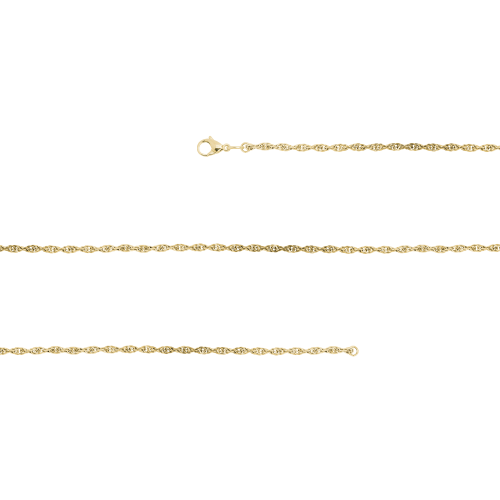 Corrente Singapura 3mm Elos Oval 60cm