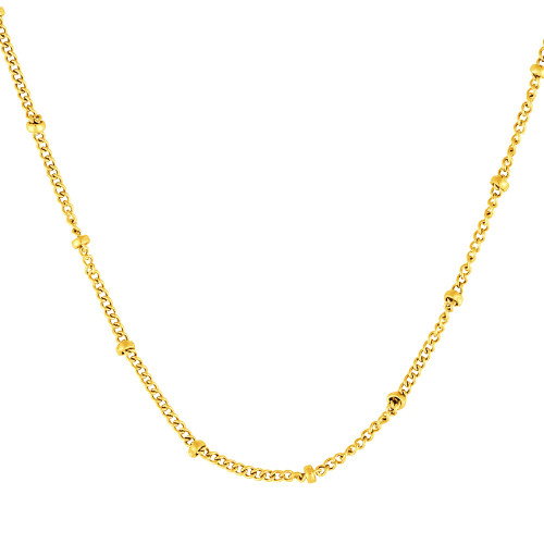 Colar de Aço Ayla Groumet Bolinha IPG 45cm