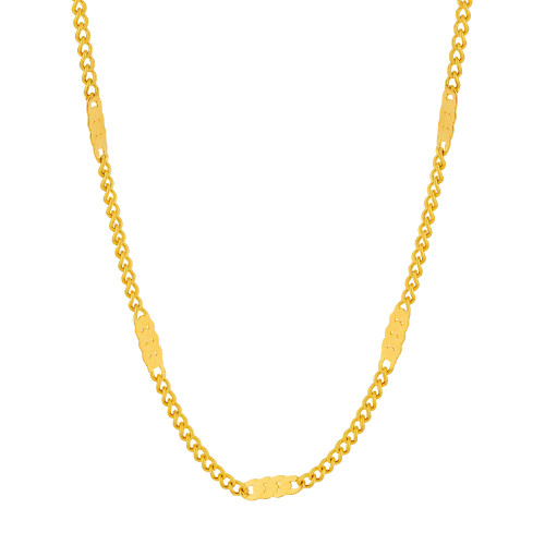 Colar de Aço Veneza Groumet 1.0mm IPG 60cm