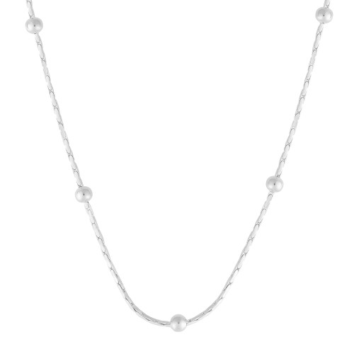 Colar de Aço Veneziana Bolinha 1.30mm 45cm