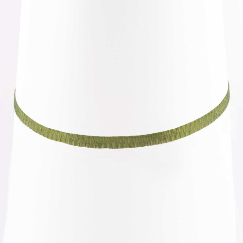 Colar Choker Malha Metalizada Alemã Verde 36cm.