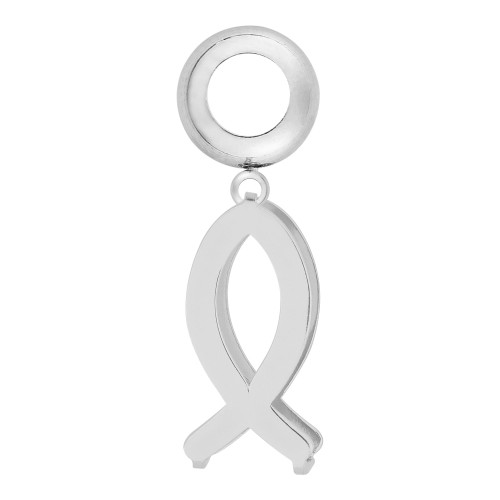 Berloque de Aço Ichthus (cristianismo Peixe) Dupla Face