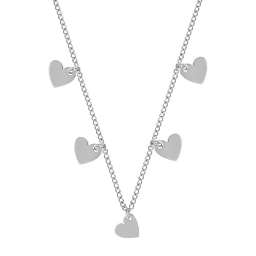 Colar de Aço Five Hearts GLAM   0.9 x0.8mm 45cm