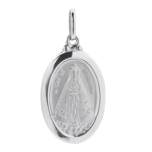 Pingente de Aço NSra. Aparecida Oval 30x21mm