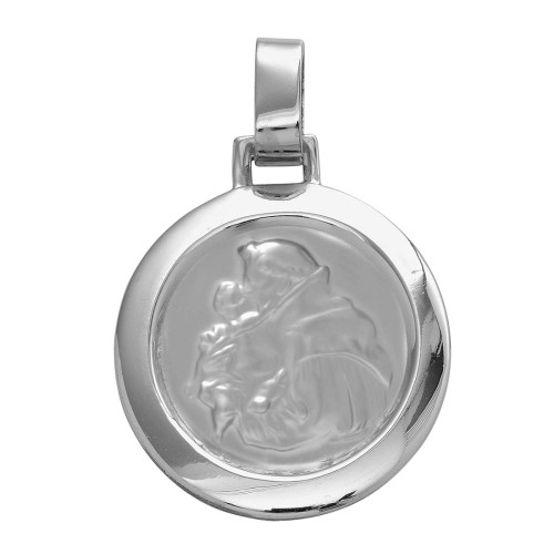 Pingente de Aço Santo Antônio Redondo 30mm