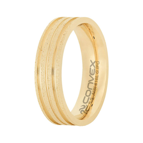 Aliança de Aço Theos Gold Ipg com Gtr 6mm