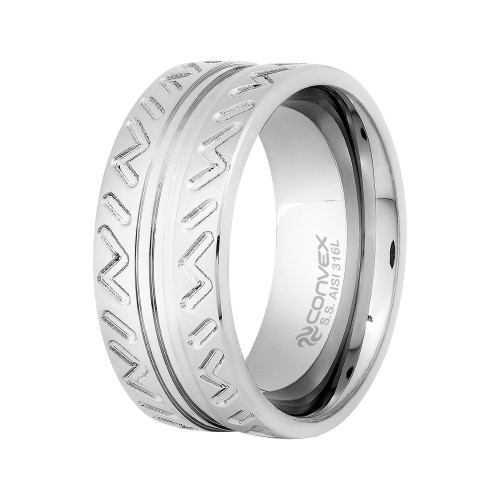 Aliança anel de Aço Hawk 10mm