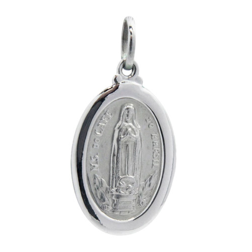 Pingente de Aço NSra. do Café do Brasil Oval 23x16mm