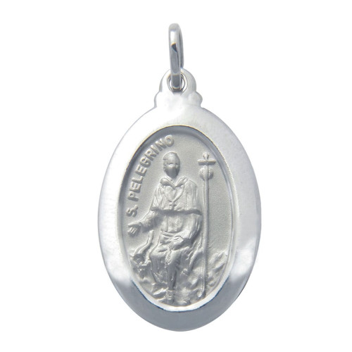 Pingente Aço São Pelegrino Oval 23x16mm