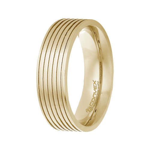 Aliança de Aço Enamorato Gold IPG 6.50mm