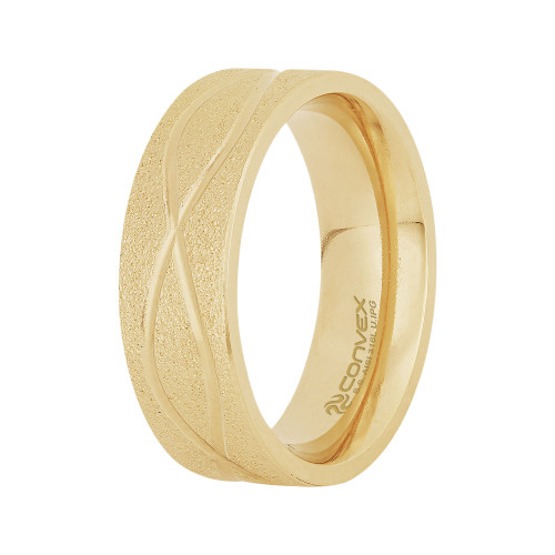 Aliança de Aço Infinity Gold Ipg 7mm