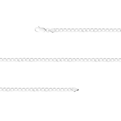 Pulseira de Prata Groumet Flat 5.9mm 21cm