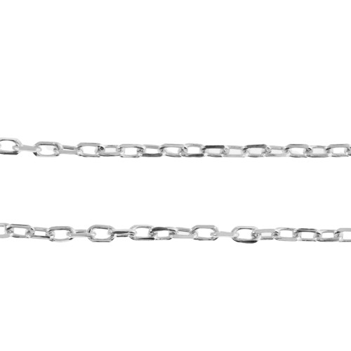 Corrente de Prata Elos Ovais 1.5mm 45cm