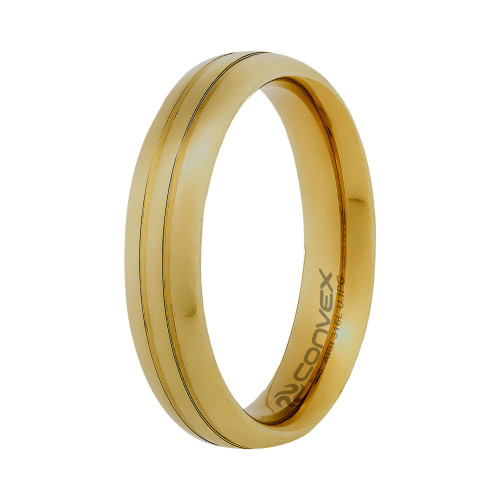 Aliança de Aço Athos Ultra Ipg com Filete Duplo 5mm