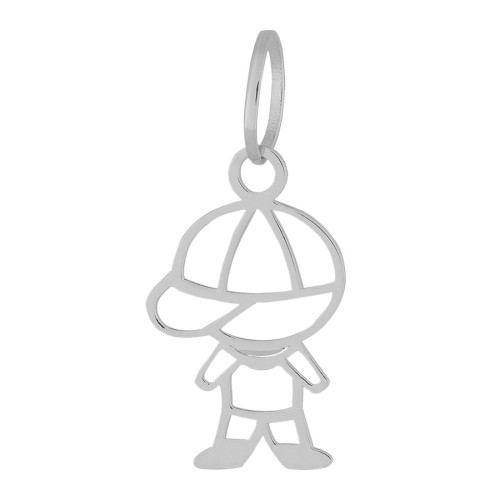Pingente de Aço Menino Laser 17x11mm