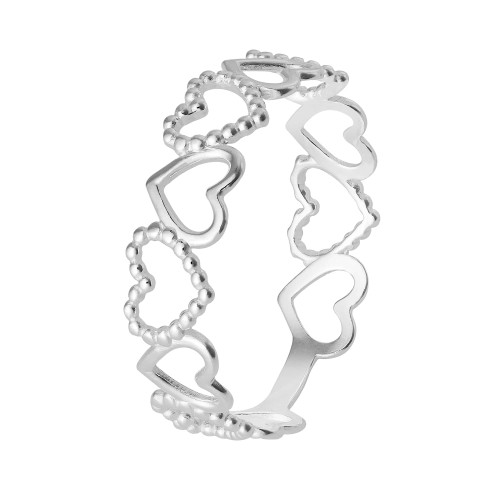 Anel de Prata Double Love