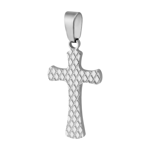 Pingente de Aço Cruz Irlandesa Trabalhada 28x15mm