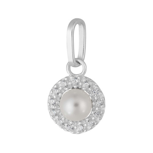 Pingente de Prata Pérola 4mm