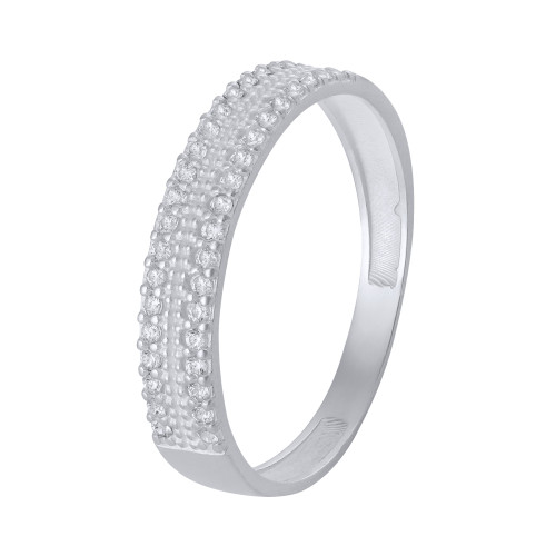 Anel de Prata Desejo Cravejado com Zircônias Brancas