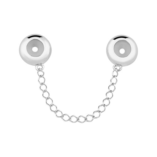 Fecho de Segurança Prata Abaulado Adulto.