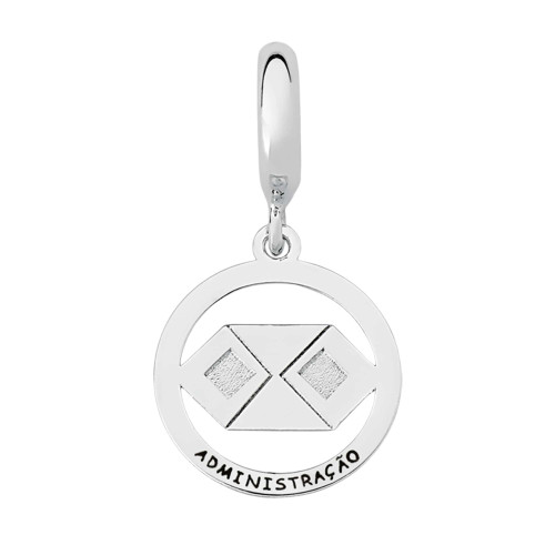 Pingente da Profissão Administração Link de Prata.