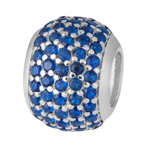 Berloque de Prata Separador Sky com Zircônia Azul