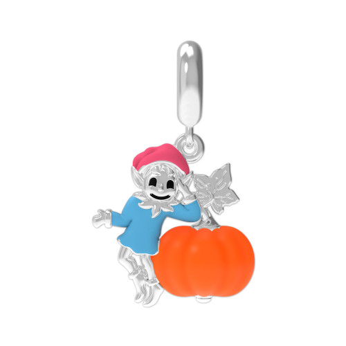 Berloque de Prata Duende Signo de Virgem Link com Resina