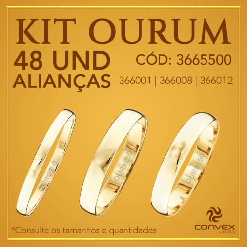 Kit de Alianças OURUM SELECT 250k