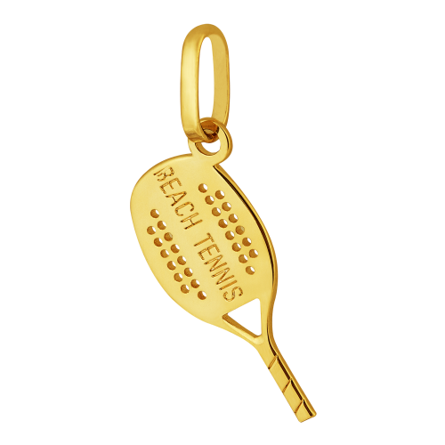 Pingente Prata Revestida Raquete Beach Tennis 15x0.6mm-1