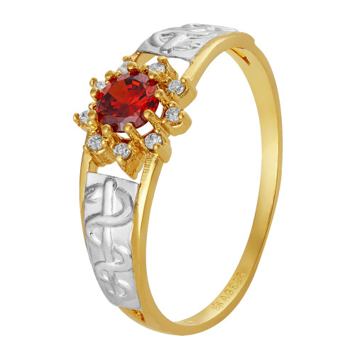 Anel de Formatura de Prata Revestida com Ouro 18K