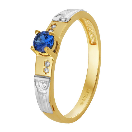 Anel de Formatura de Prata Revestida com Ouro 18K