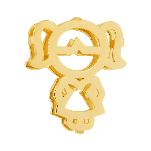 Pingente de Aço Hit Menina 11.5mm Gold IPG