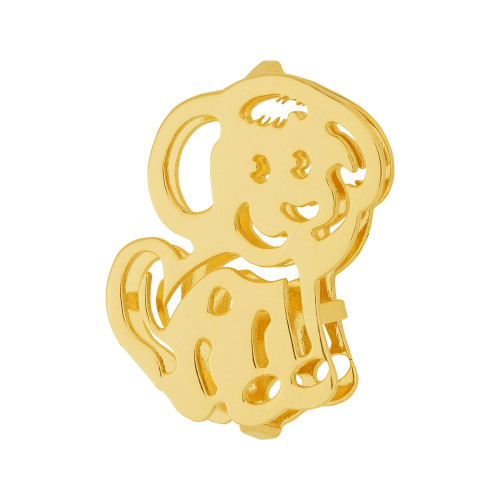 Pingente de Aço Hit Cão 16.5mm Gold IPG