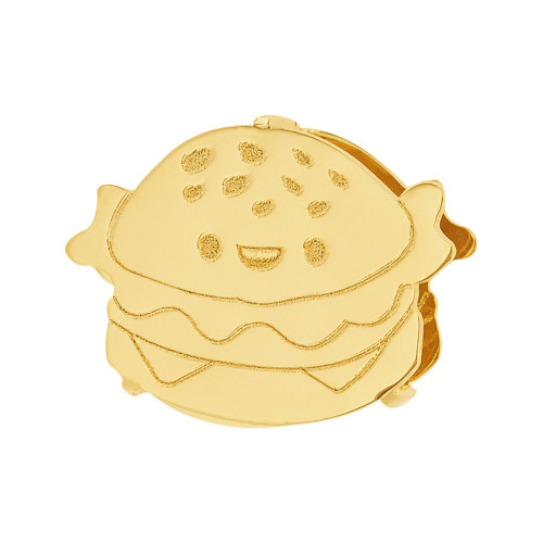 Pingente de Aço Hit Hambúrguer 16.5mm Gold IPG