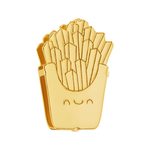 Pingente de Aço Hit Batata Frita 11.5mm Gold IPG