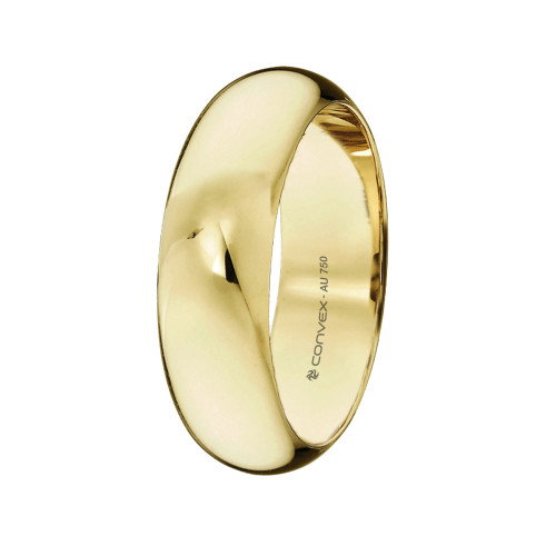 Aliança de Ouro 18k Siena Tradicional Abaulada 7mm