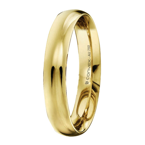 Aliança de Ouro 18k Júpiter Abaulada Comfort 4.1mm