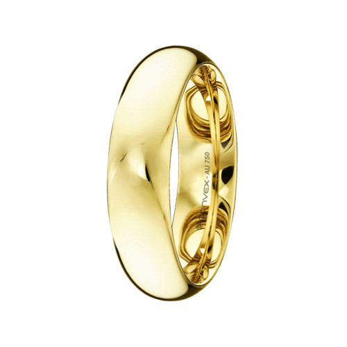 Aliança de Ouro 18k Marte Abaulada Comfort 6mm
