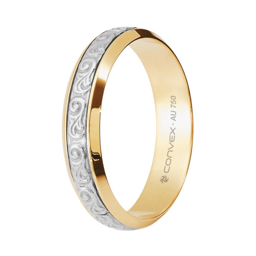 Aliança de Ouro 18k Bodas de Prata 4.3mm