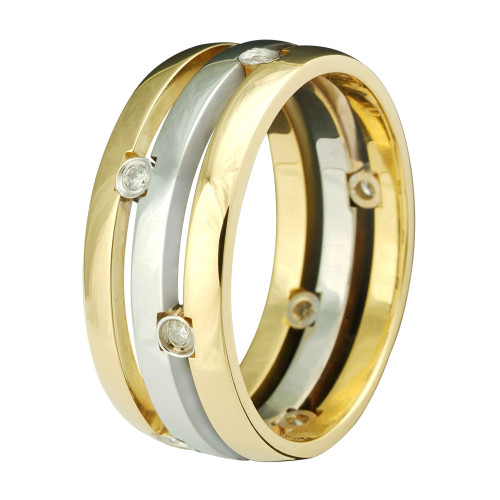 Aliança de Ouro 18k Wonderful com Diamante 8.4mm