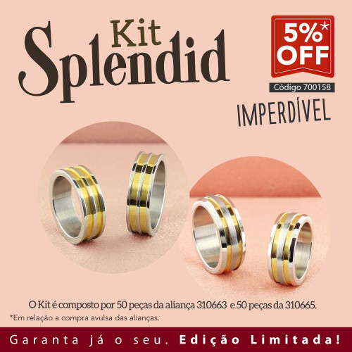 Kit Splendid 100 Alianças