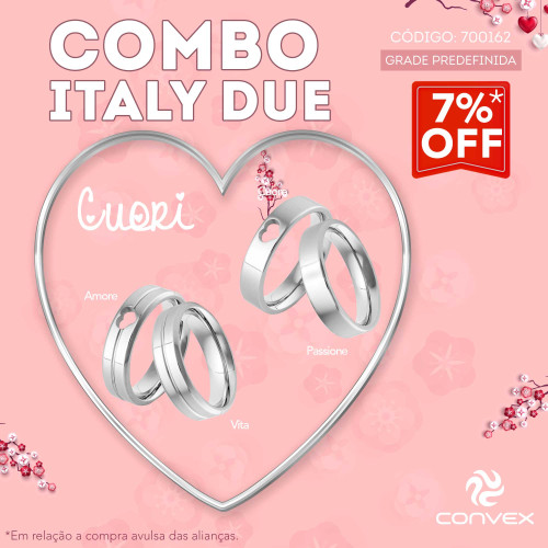 Conjunto Convex Kit Italy Due com 100 Alianças
