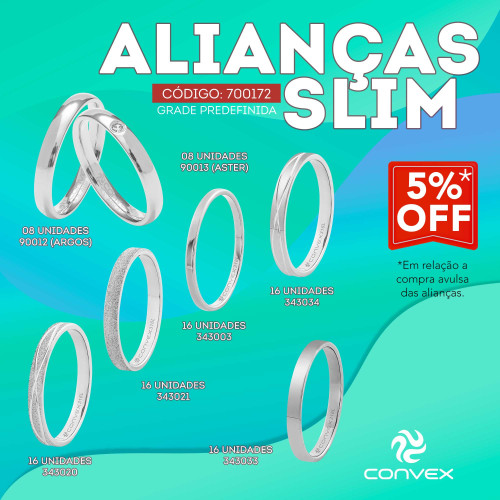 Combo Alianças Slim
